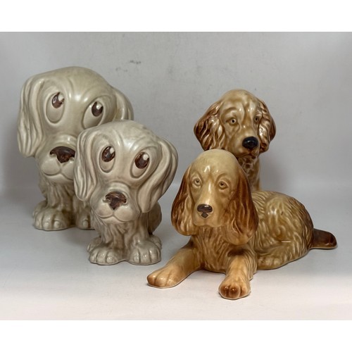  Four Sylvac Dogs.  Two are 