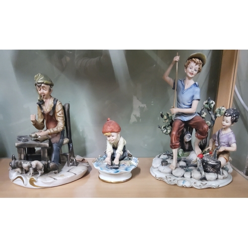 206 - A collection of six Capodimonte figurines