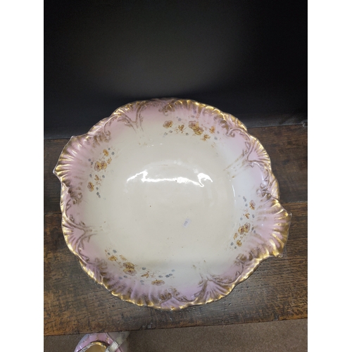  An Antique large Dresden porcelain wash basin and Jug