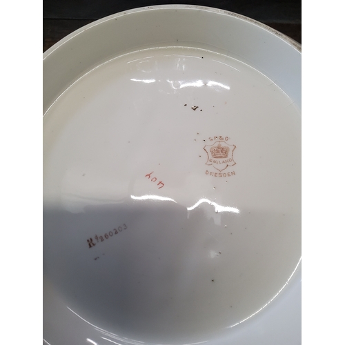  An Antique large Dresden porcelain wash basin and Jug