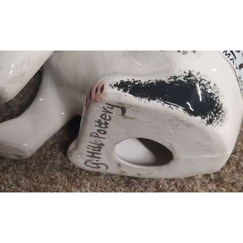 270 - A Wemyss Ware black and white pottery Cat signed G.Hill