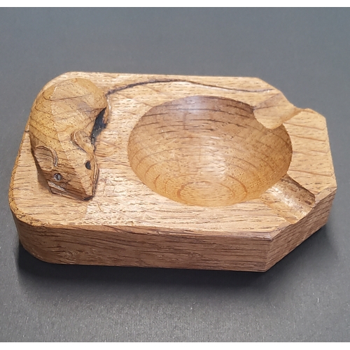 279 - A Robert Thompson 'Mouseman' Yorkshire Oak Ashtray features a canted rectangular frame and signature... 