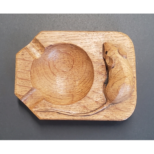 279 - A Robert Thompson 'Mouseman' Yorkshire Oak Ashtray features a canted rectangular frame and signature... 