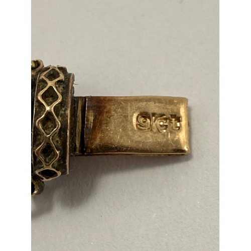  A long 9 carat gold byzantine chain necklace, stamped '9CT' and import hallmarked Sheffield 1979 to ... 