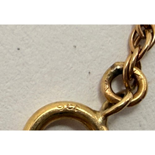  A small group of 9 carat gold jewellery comprising one pair of small hoop earrings, one pair of pend... 