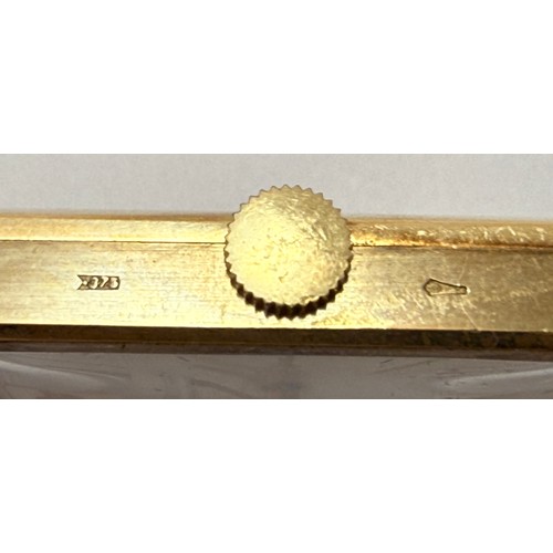  A 9 carat gold bracelet strap wristwatch, the silvered square dial signed ROTARY MAXIMUS, with gilt ... 
