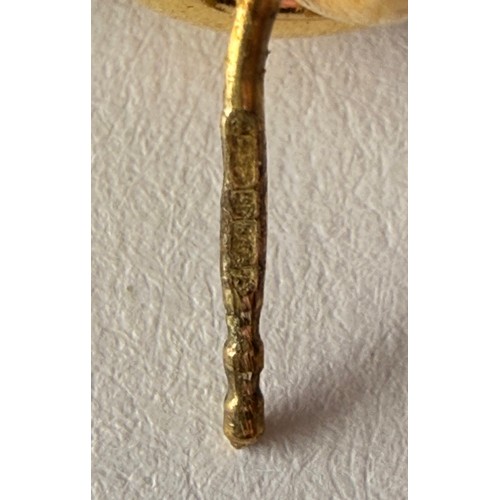  A large pair of 9 carat gold knot stud earrings, with post fittings, import hallmarked Sheffield 375... 
