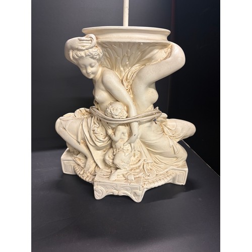  A pair of vintage Mother and Child table lamps H48cm