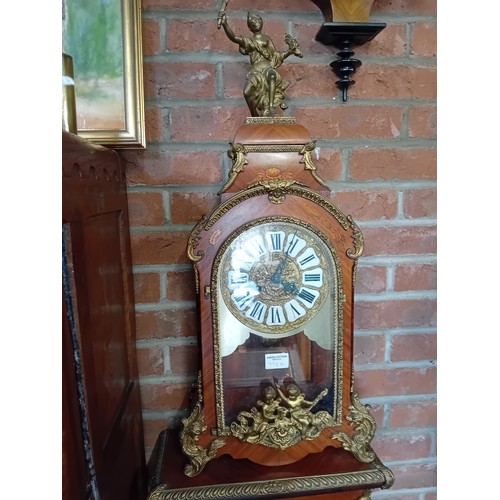 773A - A 20th century Louis XV boulle style French / Italian bracket clock on pedestal 1.9m high