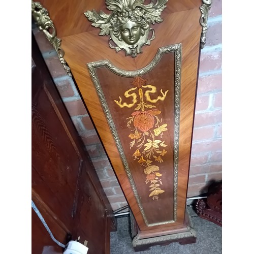 773A - A 20th century Louis XV boulle style French / Italian bracket clock on pedestal 1.9m high
