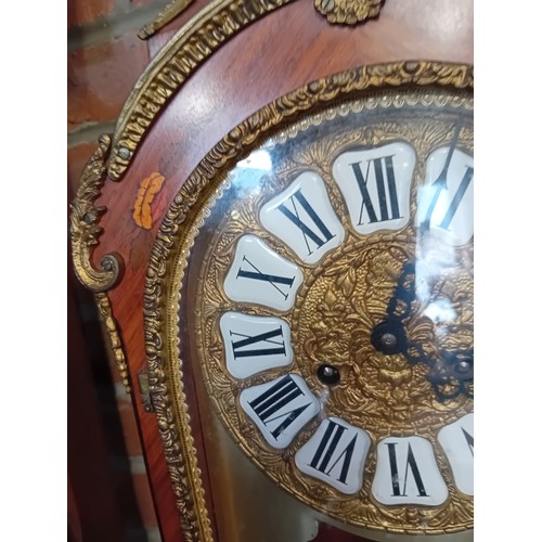 773A - A 20th century Louis XV boulle style French / Italian bracket clock on pedestal 1.9m high