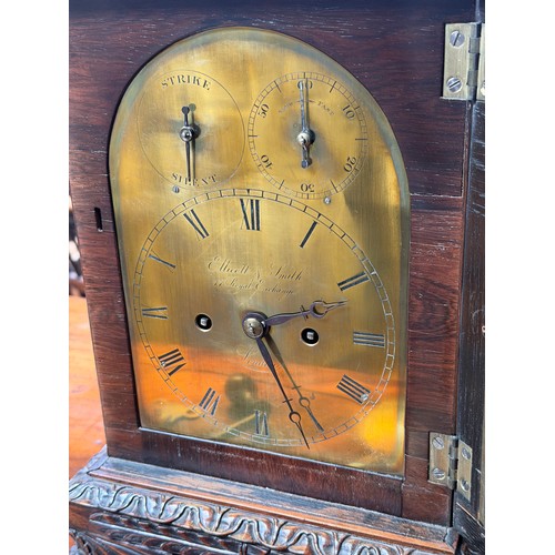 819 - A very elegant mahogany bracket clock by Ellicott & Smith, 17 Royal Exchange, London with an eight d... 