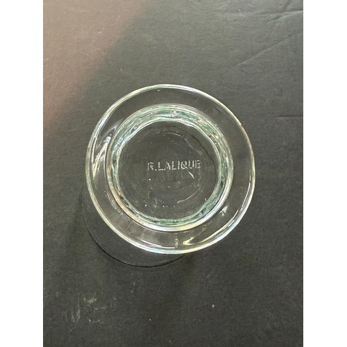 262 - A Collection of three Lalique glassware items - 'Irene' crystal bird trinket dish engraved Lalique F... 