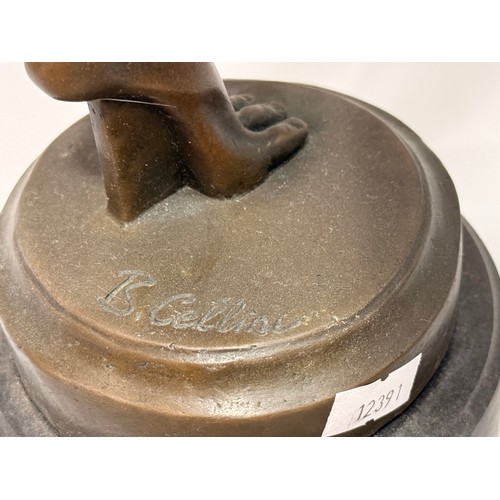 1 - Bronze sculpture of the Roman messenger God Mercury.  Height 66cm