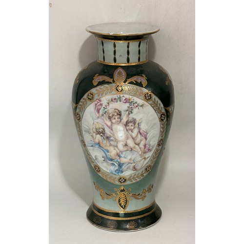 45 - Three Urns (one with handles) and a vase by Royal Limoges.  19th century French Sevres-style porcela... 