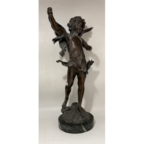 13 - Bronze Five Cherubs (4 pedestals) by artists Duchoiselle (the largest), Augusto Rivalta  (the smalle... 