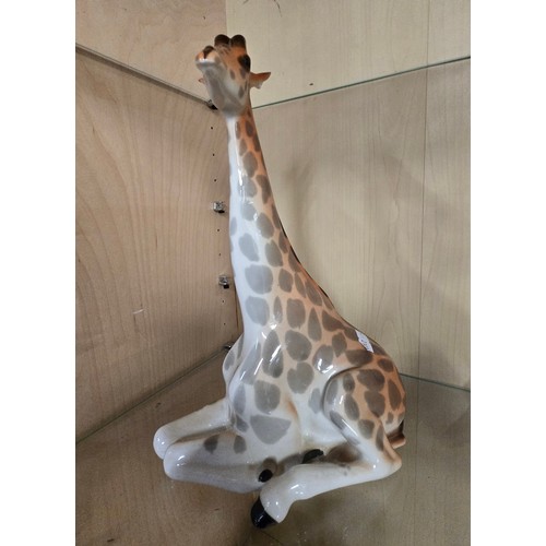 88 - Three Lomonosov Giraffe porcelain figurines