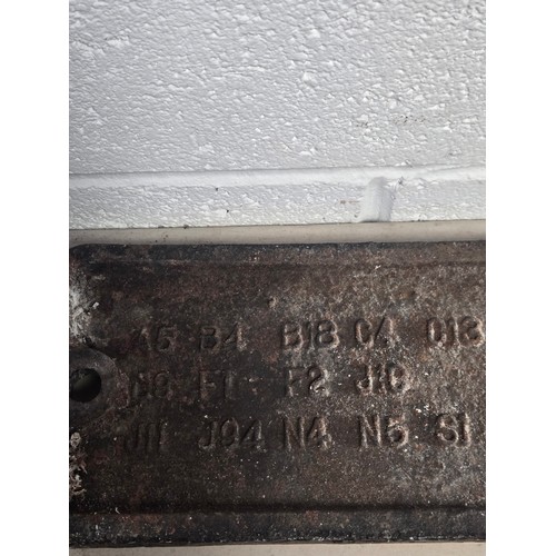 691 - Cast iron British Railways locomotive numberplate, raised numbers 