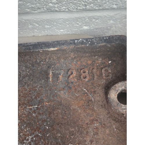 691 - Cast iron British Railways locomotive numberplate, raised numbers 