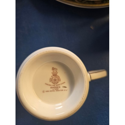 728 - A Wedgwood 'Runnymede' part Tea Service plus Royal Doulton 'Rhodes' 6 setting dinner service