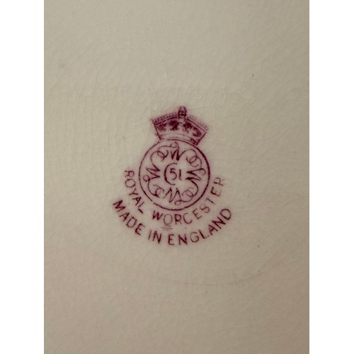 199 - Two Royal Worcester cabinet plates by R Sebright.  The first features a hand painted centre with pea... 