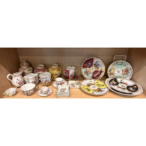 313 - A substantial collection of porcelain including Dresden, Meissen etc.