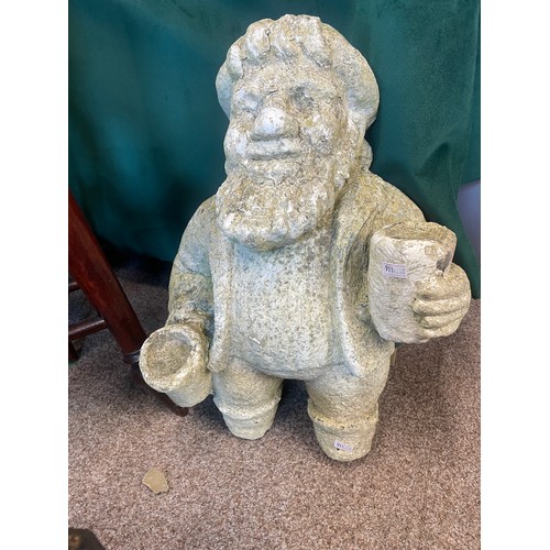 566 - A cast garden gnome, 45cm high