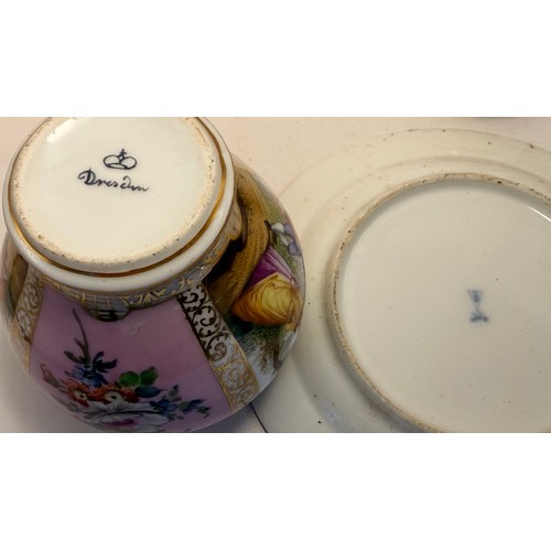 313 - A substantial collection of porcelain including Dresden, Meissen etc.