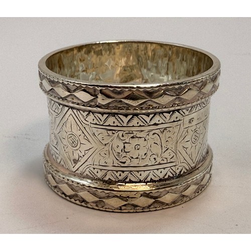 356 - A miscellaneous group of silver comprising a Victorian napkin ring by Colen Hewer Cheshire, Birmingh... 