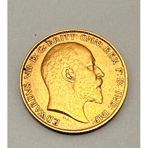 420 - An Edward VII half sovereign, 1909. 4.0g
