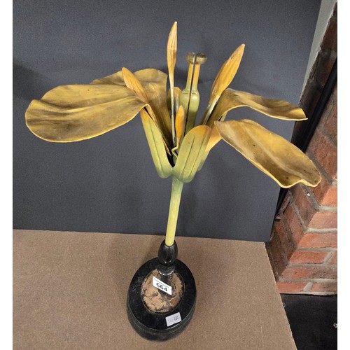 664 - A late 19th century botanical papier-mâché Brendel model of a rape seed flower (no label) by Robert ... 
