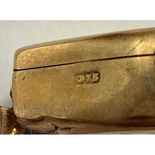 446 - A lady's 9 carat gold-cased wristwatch, the circular dial signed Rotary, with gilded Arabic numerals... 