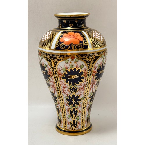 142 - Royal Crown Derby vase with flared neck, 17cm high