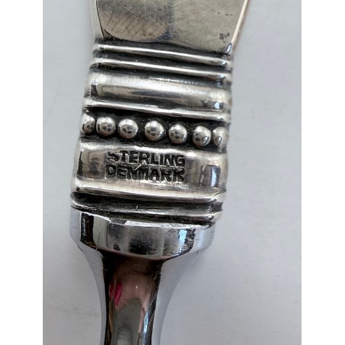 348 - A mid-century Danish silver-handled letter opener by Georg Jensen & Wendel, Acanthus (Dronning) patt... 