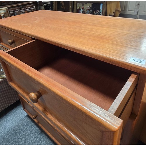 838 - G-Plan Albany Teak chest of drawers, two short over four long drawers W101cm x H103cm