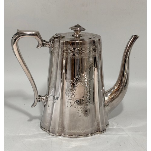 340 - A collection of assorted silver-plated and steel wares including a late 19th Century coffee pot by W... 
