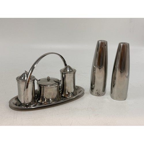 340 - A collection of assorted silver-plated and steel wares including a late 19th Century coffee pot by W... 