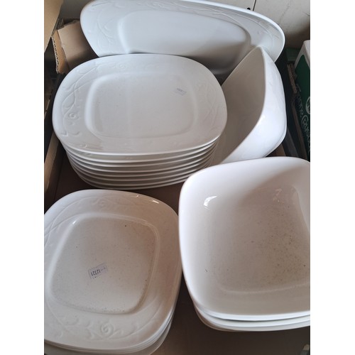 1170 - x4 boxes of misc. incl glassware and crockery, Royal Doulton Lady HN2339 