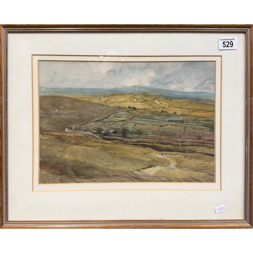 529 - Joseph Pighills (British, 1902-1984), 'Pennine Country', watercolour, signed and dated '79 lower lef... 