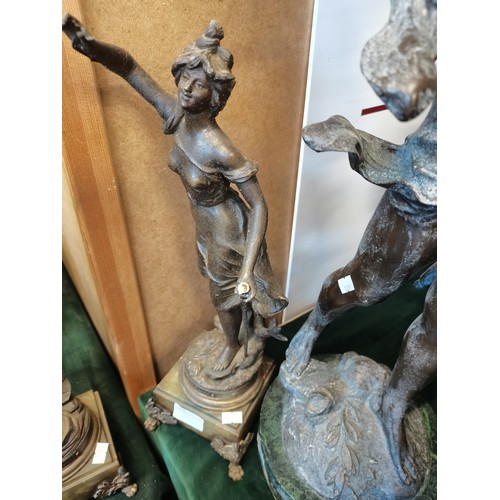 13 - Bronze Five Cherubs (4 pedestals) by artists Duchoiselle (the largest), Augusto Rivalta  (the smalle... 