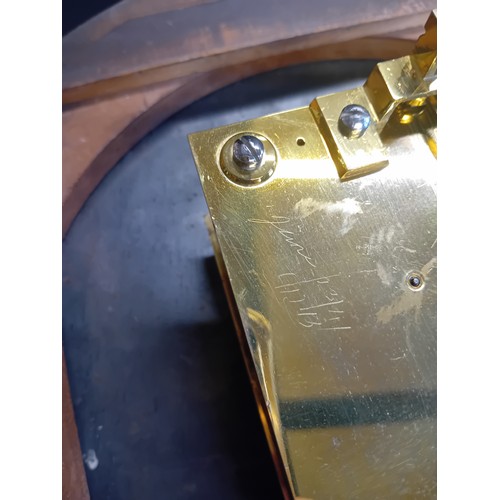 50 - British Railways (North Eastern) mahogany cased wall clock.  Complete with pendulum and key.  Stampe... 