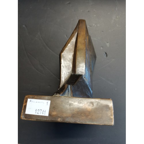 68 - Jocelyn Horner (1902-1973), Kneeling nun with hands clasped to breast, bronze, Art Deco angular styl... 