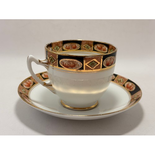 186 - A collection of Royal Albert Crown China tea wares, Imari-style pattern, comprising square sandwich ... 