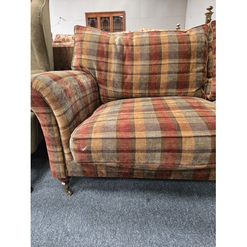 865 - An Artistic Upholstery traditional country club design 'Berwick'  Two seater sofa in Multi-Check tar... 