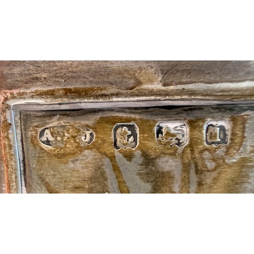 347 - A fine Edwardian silver table casket by Albert Edward Jones, Birmingham 1908, rectangular, the panel... 