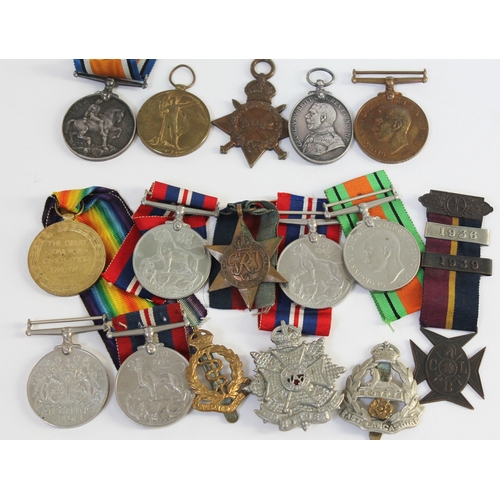 105 - WWI and later medal group including Territorial Force Efficiency medal awarded to Alfred Williams, a... 