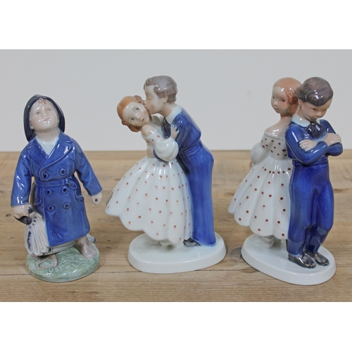 364 - A group of three Royal Copenhagen figures, approx. height 19cm.