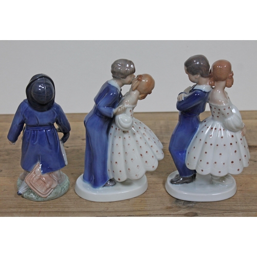 364 - A group of three Royal Copenhagen figures, approx. height 19cm.