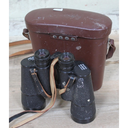 396 - A pair of Carl Zeiss Jena Jenoptem 10x50W Multi-Coated binoculars with case.