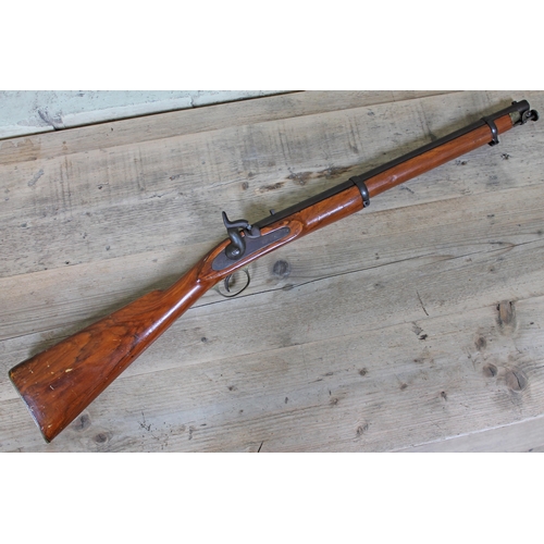 415 - A replica percussion cap rifle, length 97cm.